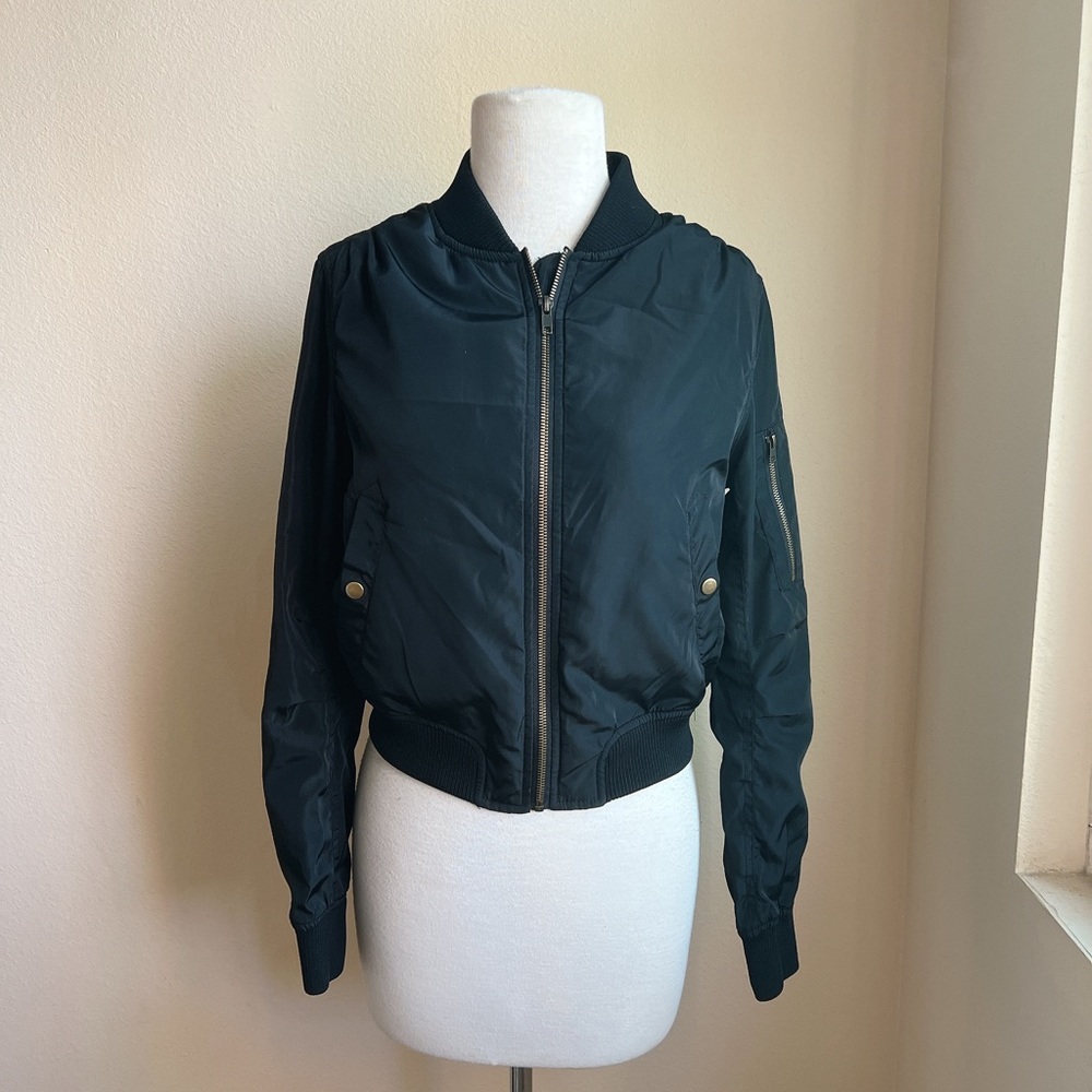 Romeo & Juliet Couture Cropped Bomber Jacket